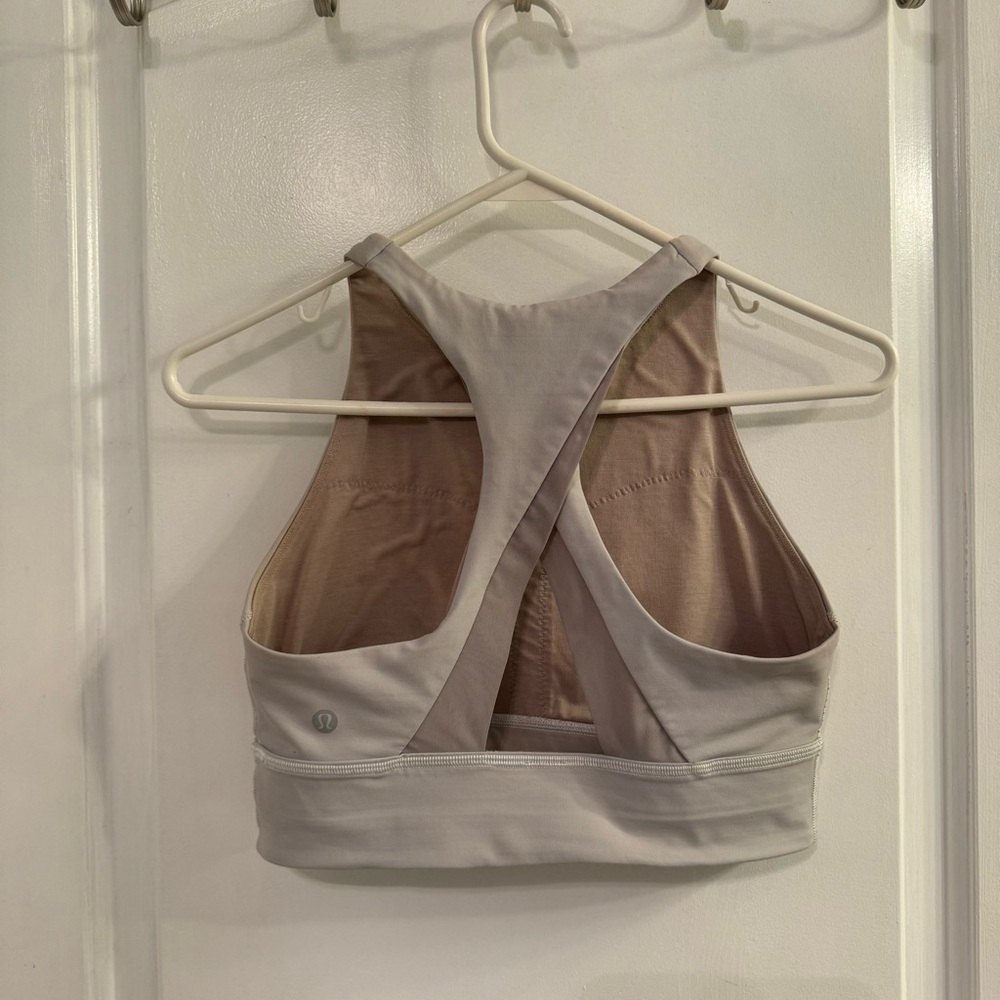 Lululemon Ignite Bra Grey High Neck Sports Bra - Picture 2 of 8